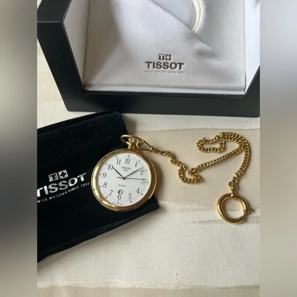 EUC TISSOT POCKET WATCH. CASE AND DUST BAG INCLUDED. - Picture 4 of 13